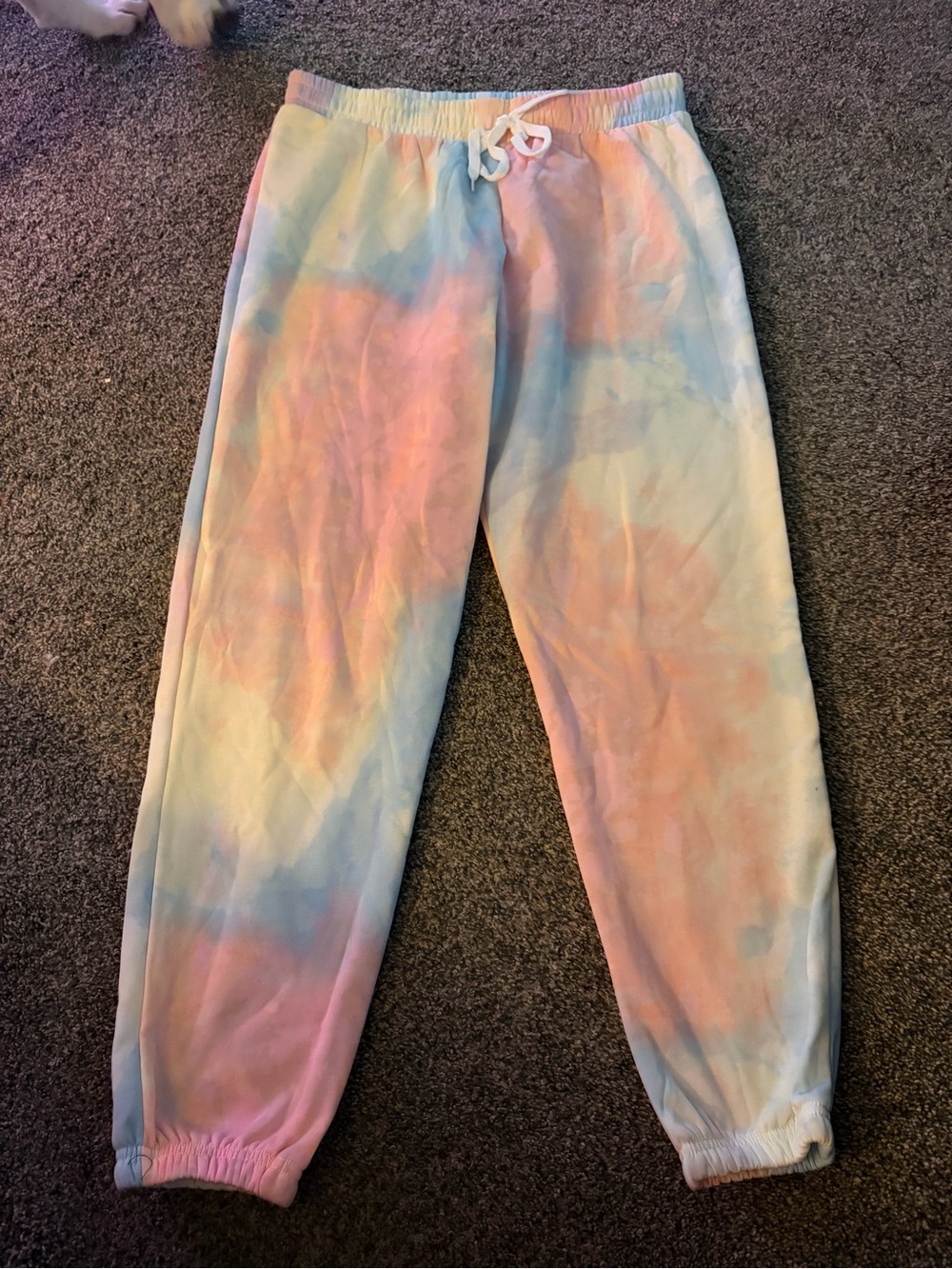 New Bobbie Brooks Tie-Dye Pastel Jogger Pants - Pink & Blue